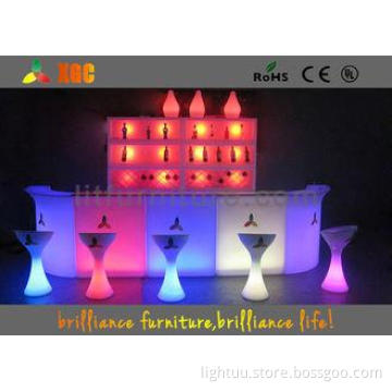 IP56 LED Lighting Furniture Outdoor Bars Table Set With RGB